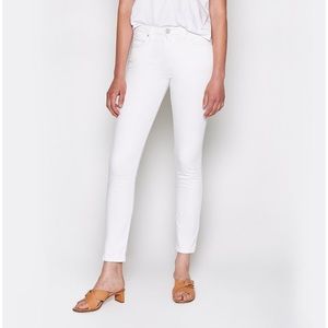 Joie Mid Rise Skinny Porcelain White Jeans